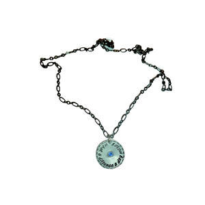 Vintage What‎ a Difference Day Makes Pendant Necklace Chain 20" Gunmetal